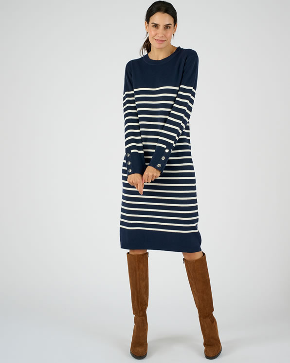 Robe-pull esprit marinière Thermolactyl