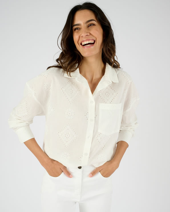Chemisier broderie anglaise