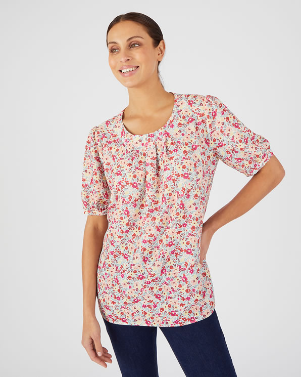 Blouse crêpe reliéfé stretch