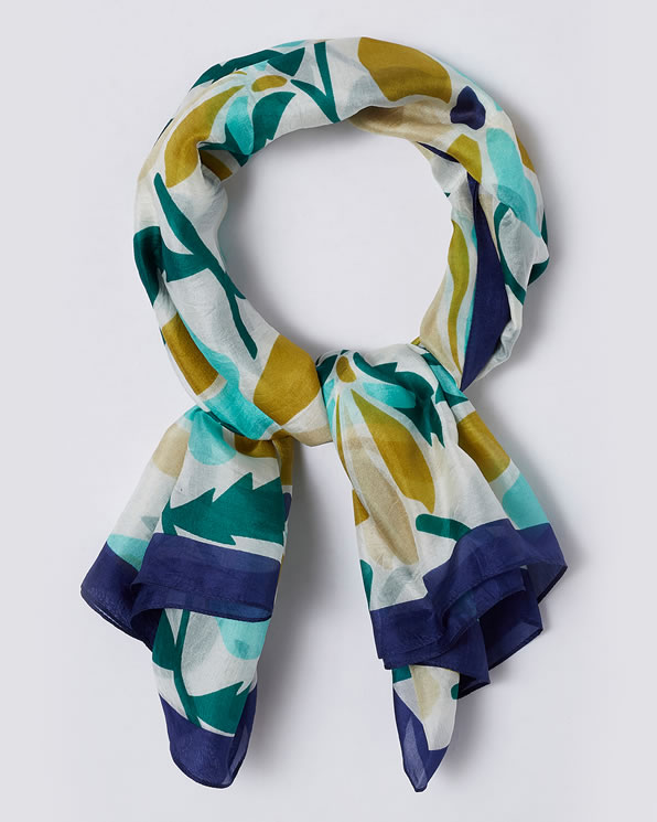 Carré pure soie motif floral