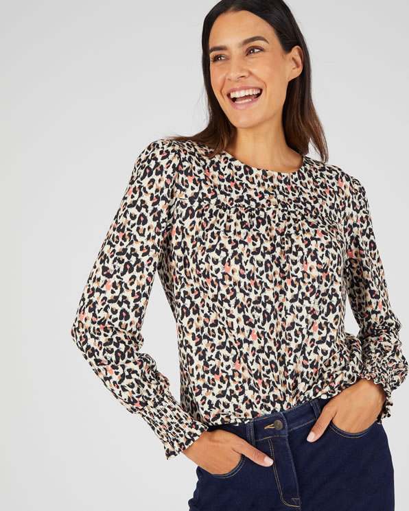 T-shirt maille chaude animalier