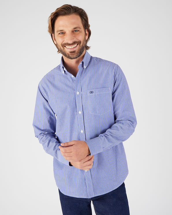 Chemise à motifs popeline pur coton