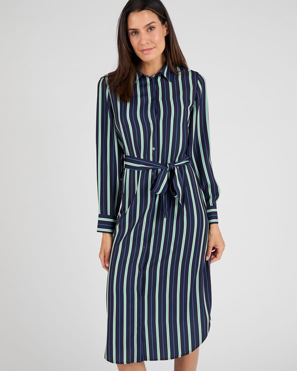 Robe-chemisier rayée