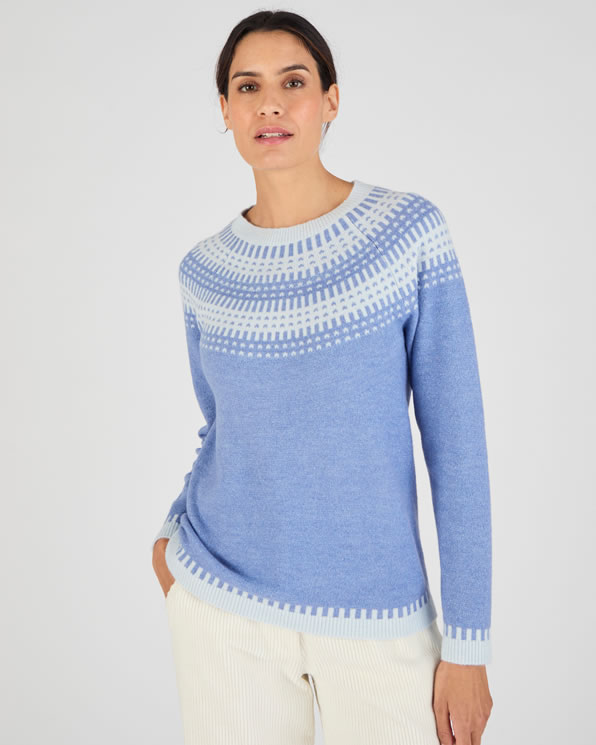 Pull jacquard et fils brillants Thermolactyl