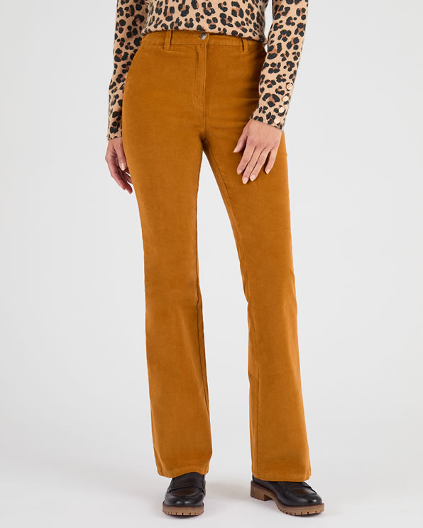 Pantalon flare velours