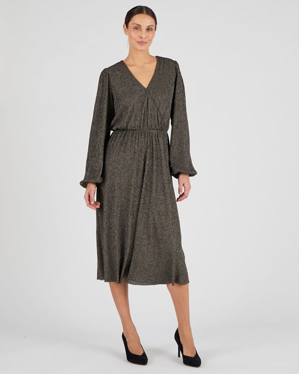 Robe lamée effet cache-coeur