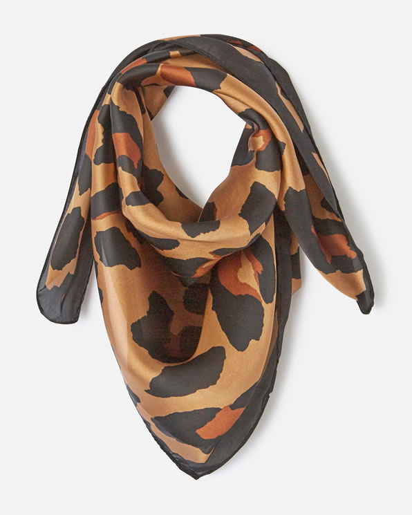 Foulard carré imprimé animalier