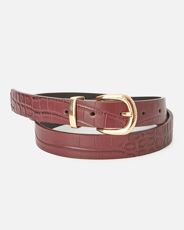 Ceinture embossée motif animalier
