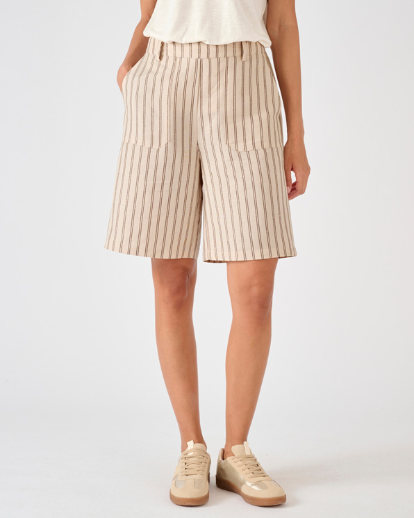 Bermuda en mélange lin et viscose