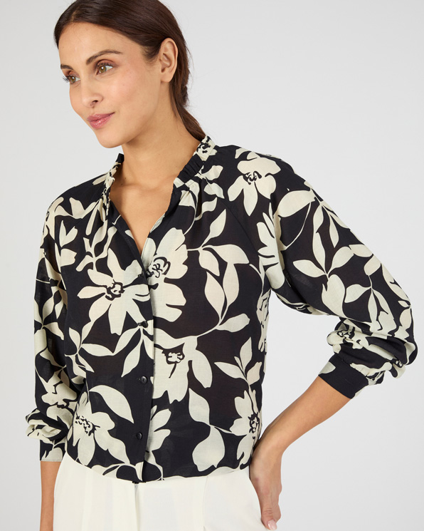 Blouse fluide bicolore