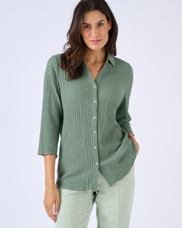 Chemisier en maille reliefée