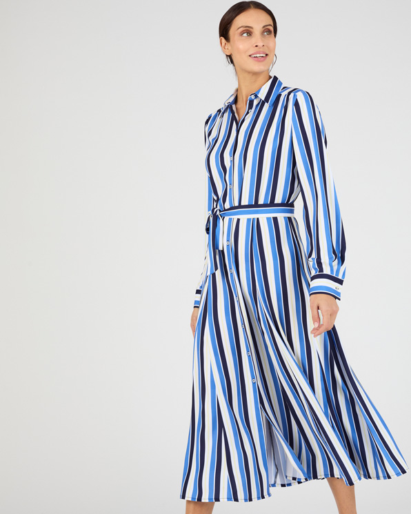 Robe-chemisier rayée