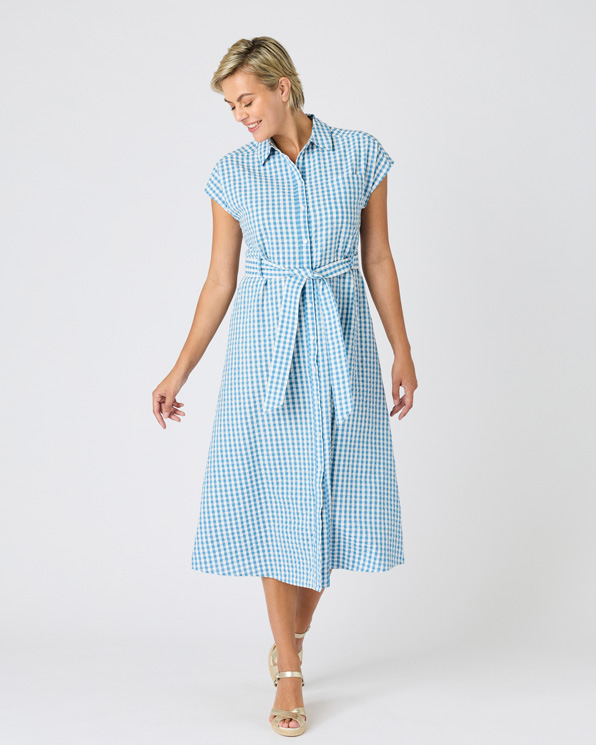 Robe-chemise tissu gaufré