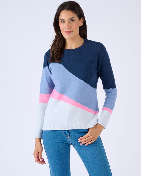 Pull jeu de couleurs