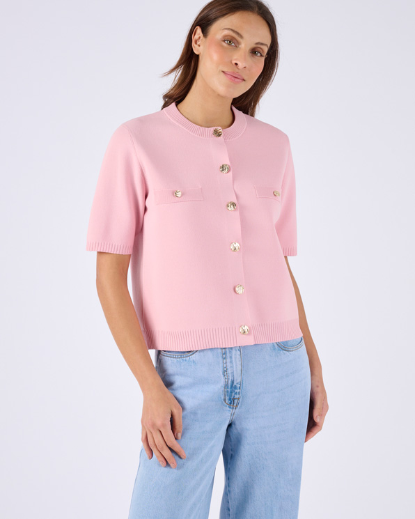 Cardigan chic maille serrée