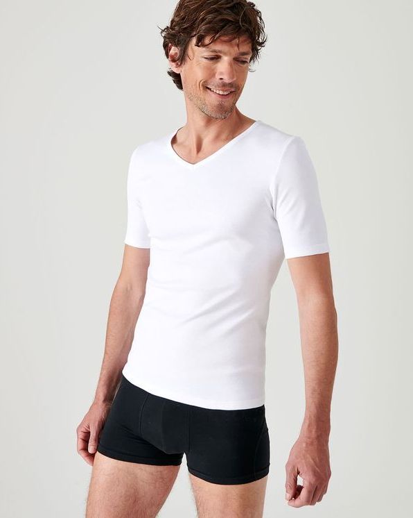 T-shirt manches courtes, col V Thermolactyl