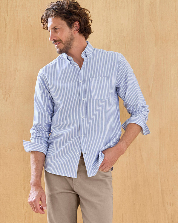 Chemise rayée Oxford.