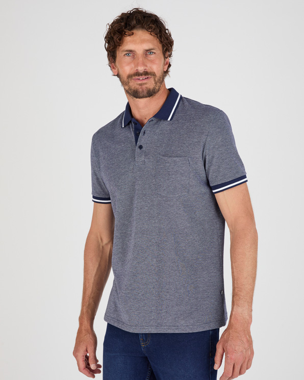 Polo manches courtes en maille piquée