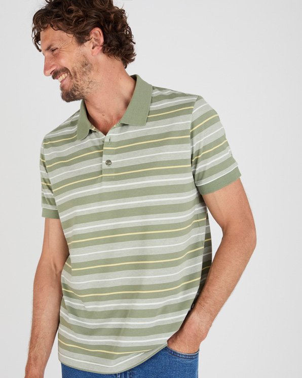 Polo à rayures manches courtes