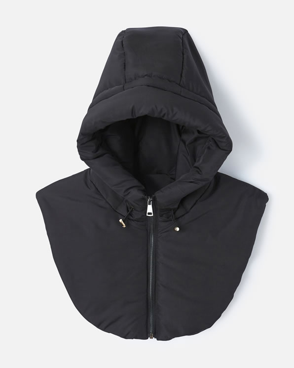 Plastron/capuche matelassé glissière