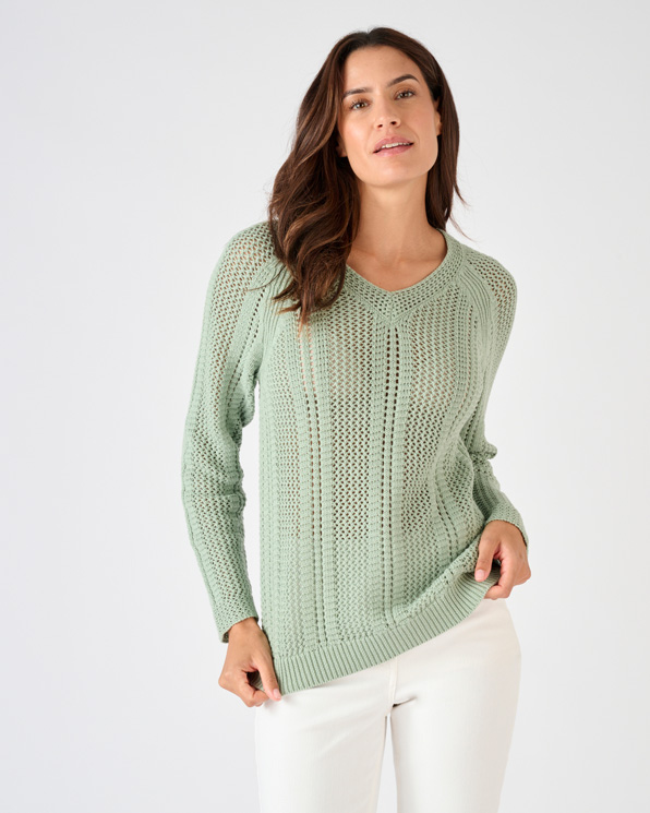 Pull maille ajourée