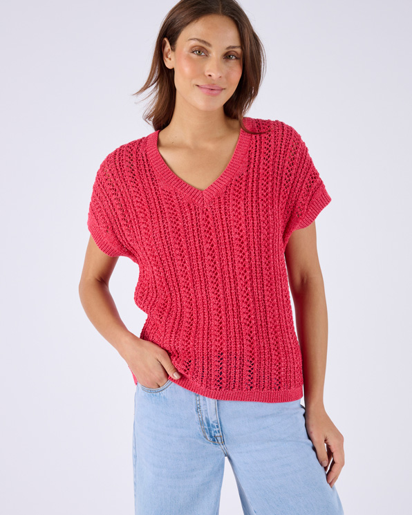 Pull à côtes fantaisie