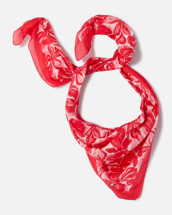 Foulard fleuri pure soie