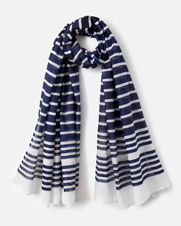 Foulard pur coton marin