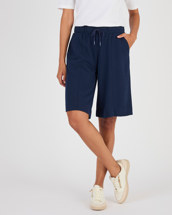 Bermuda large en maille piqué