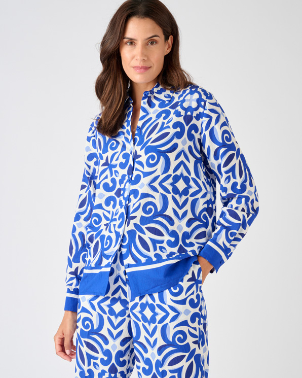 Chemisier en tissu reliéfé pure viscose