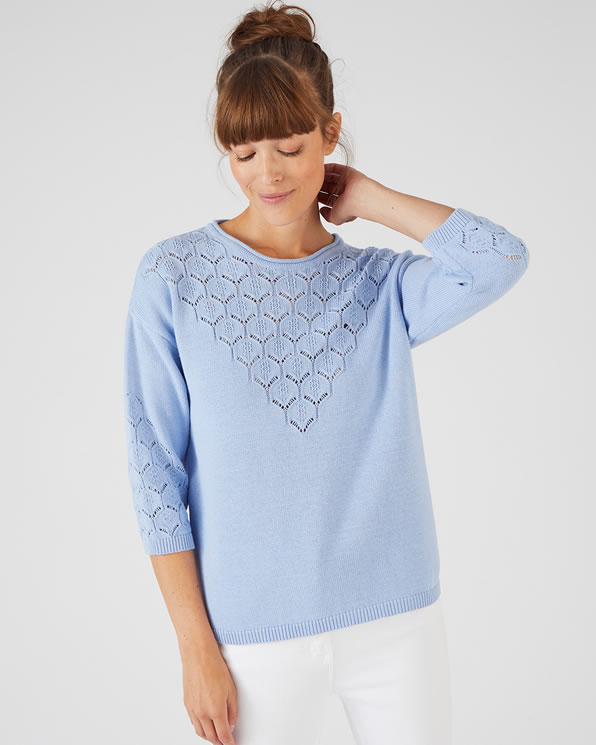 Pull maille ajourée