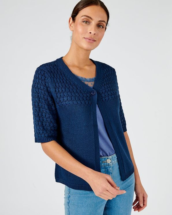 Boléro maille fantaisie ajourée