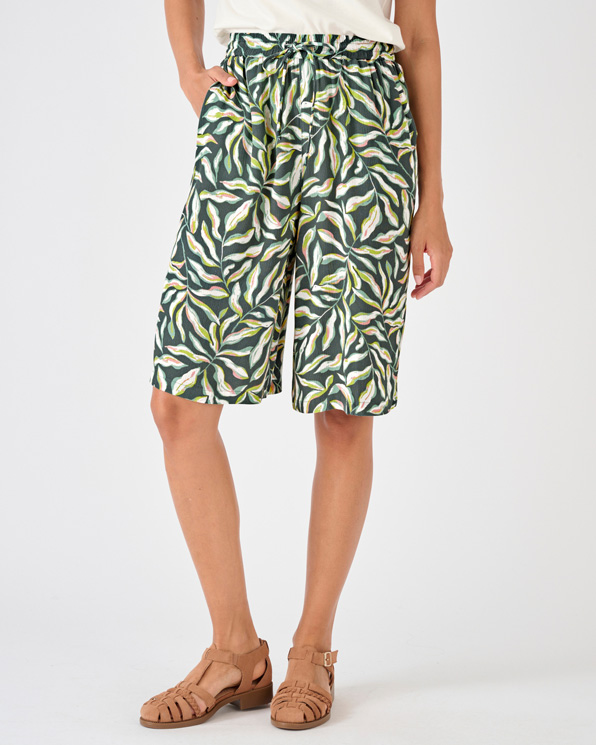 Bermuda crépon imprimé enfilable