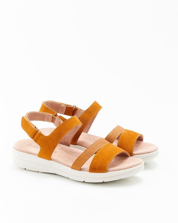 Sandales multibrides cro te de cuir vachette Sandales Damart