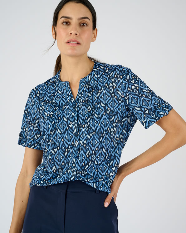 Chemisier maille crêpe stretch