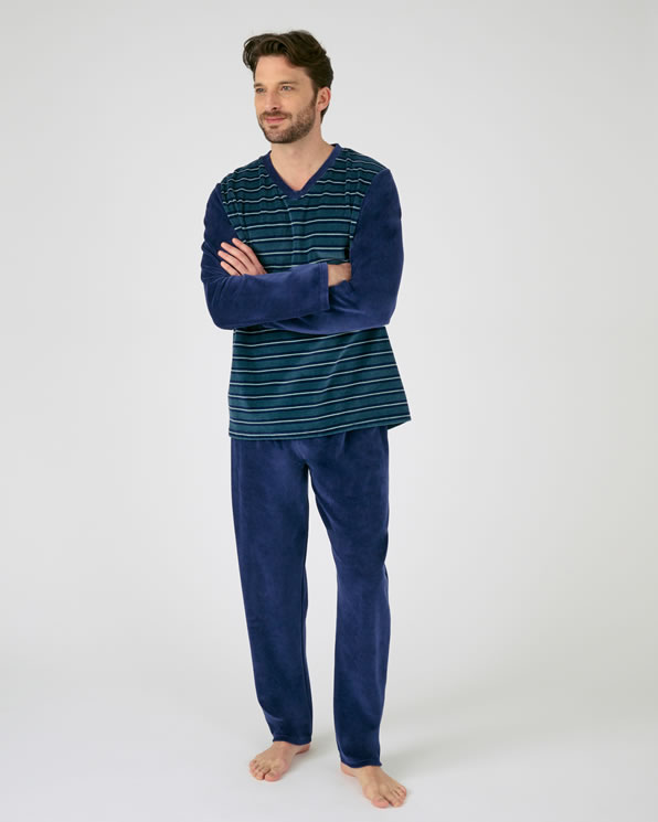Pyjama velours coton mélangé