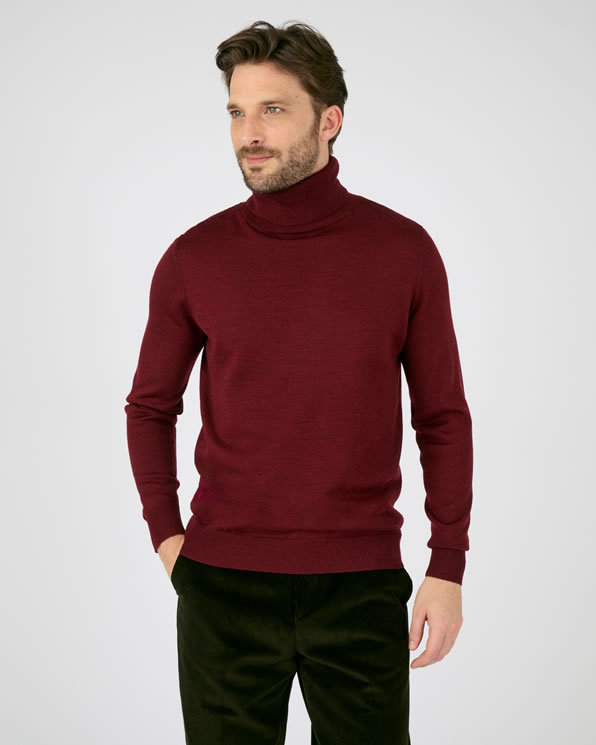 Pull col roulé maille jersey laine mélangée Thermolactyl