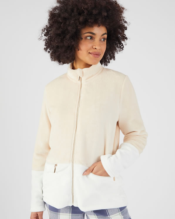 Veste polaire zipp?�e bicolore - Pulls et gilets - Damart Luxembourg