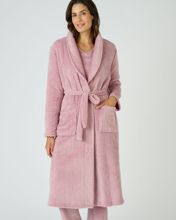 Robe de chambre Thermolactyl en maille reliéfée