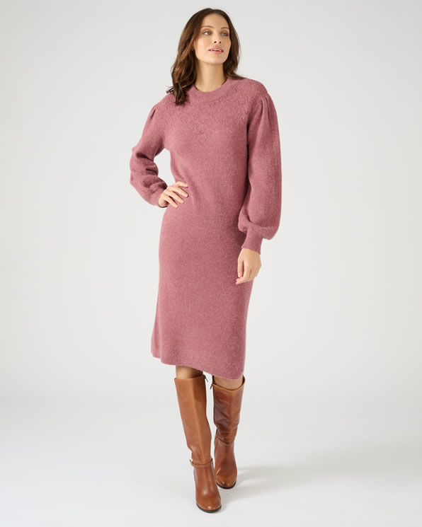 Robe pull col montant melange alpaga Robes Damart Luxembourg