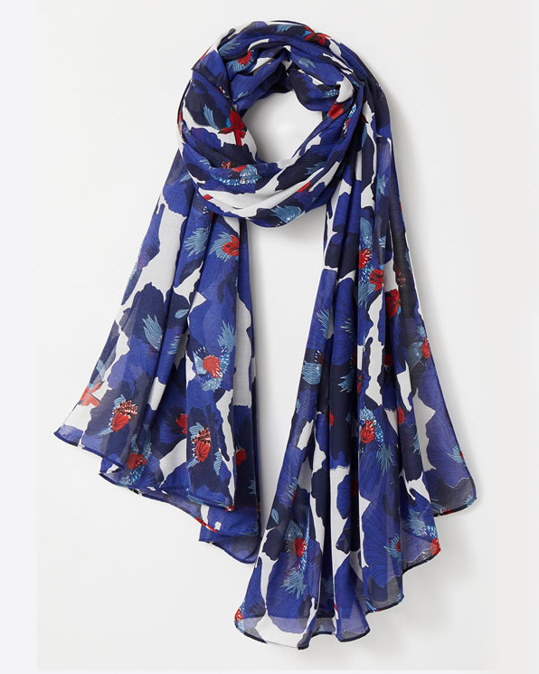 Foulard imprimé coquelicot