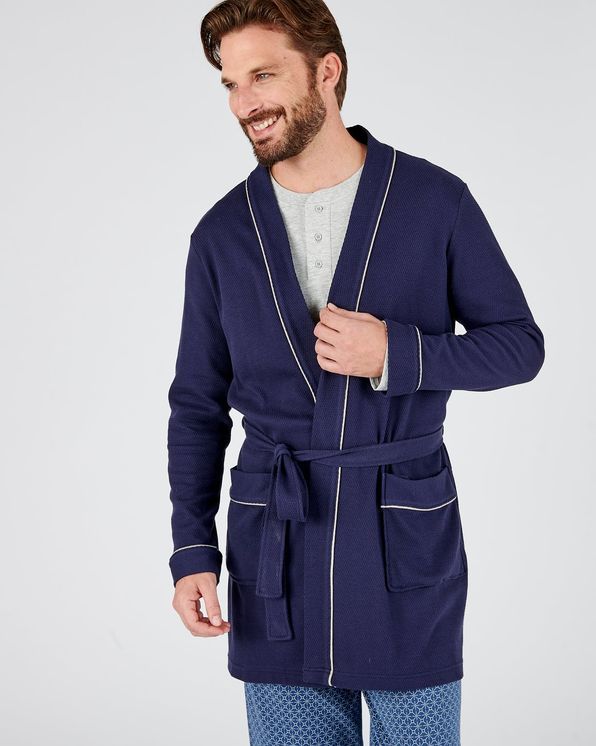 Robe de chambre maille nid d’abeille